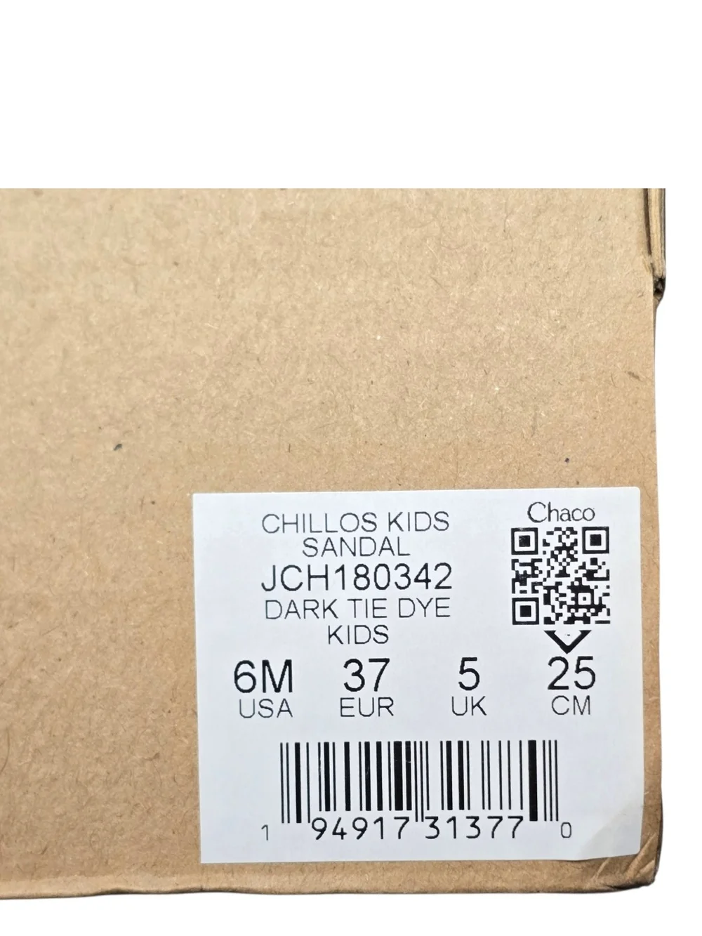 Chaco Chillos Kids Slide Sandals Youth Size 6 Tie Dye NWT Comfort Slides